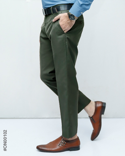 Lars Amadeus Men's Slim Fit Dress Trousers Flat Front Solid Color Skinny  Business Pants 36 Green : Target